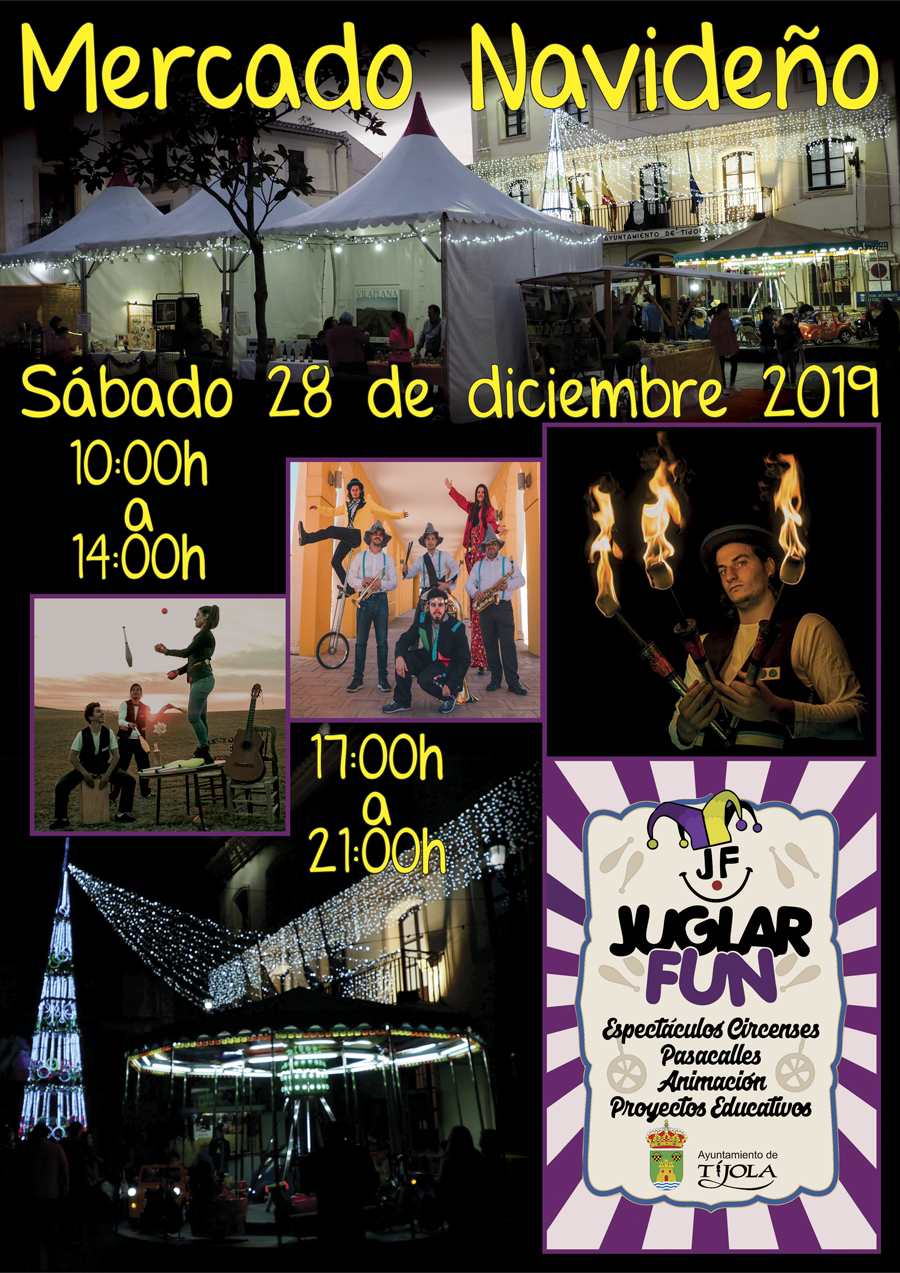 Imagen del Cartel Mercado Navideño. Imágenes de actividades del Sábado 28 de Diciembre de 2019.